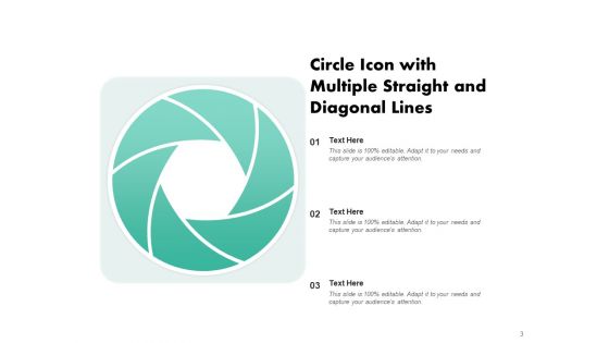 Circular Process With Lines Diagonal Lines Ppt PowerPoint Presentation Complete Deck