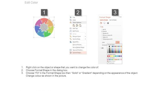 Circular Puzzle Design With Seven Steps Powerpoint Slides
