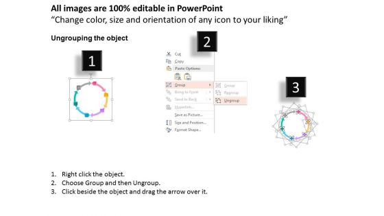 Circular Timeline Infographic Diagram Powerpoint Template