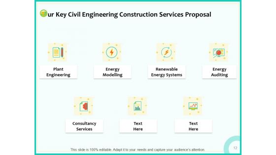 Civil Engineering Consulting Services Proposal For Construction Project Ppt PowerPoint Presentation Complete Deck With Slides