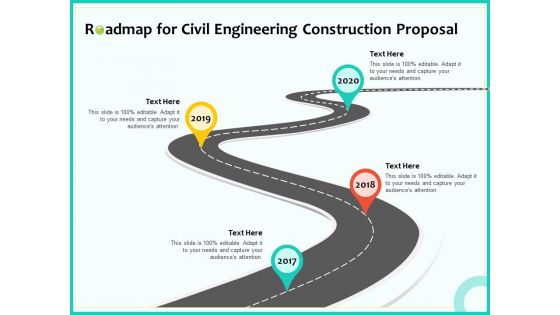 Civil Engineering Consulting Services Roadmap For Civil Engineering Construction Proposal Pictures PDF