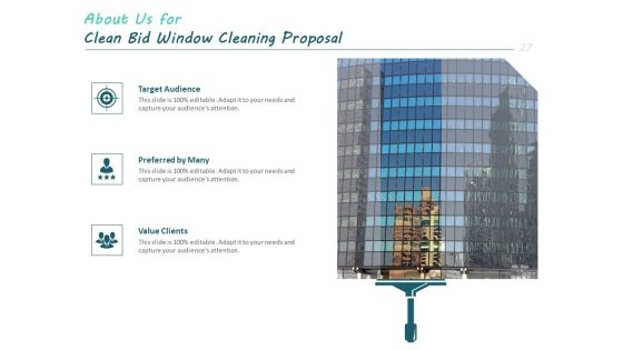 Clean Bid Window Cleaning Proposal Ppt PowerPoint Presentation Complete Deck With Slides