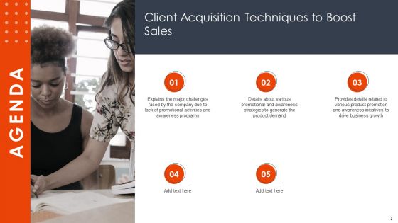 Client Acquisition Techniques To Boost Sales Ppt PowerPoint Presentation Complete Deck With Slides