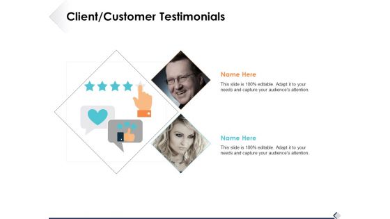 Client Customer Testimonials Slide2 Ppt PowerPoint Presentation Styles Graphics Template