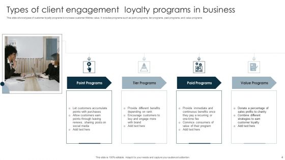 Client Engagement Program Ppt PowerPoint Presentation Complete Deck With Slides