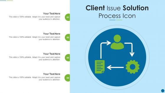 Client Issue Solution Process Icon Inspiration PDF