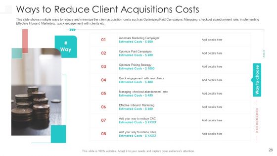 Client Procurement Cost Administration For Gaining New Customers Ppt PowerPoint Presentation Complete Deck With Slides