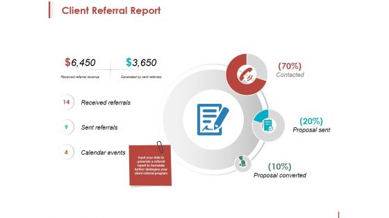 Client Referral Report Ppt PowerPoint Presentation Infographic Template Graphics Tutorials