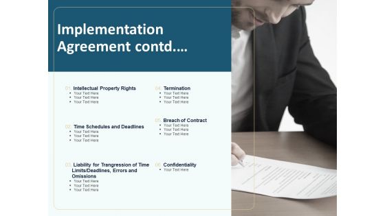 Client Relationship Administration Proposal Template Implementation Agreement Contd Formats PDF