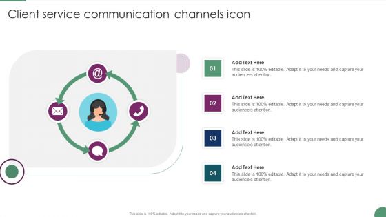 Client Service Communication Channels Icon Download PDF Client Service Communication Channels Icon Download PDF