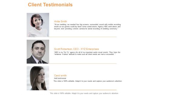 Client Testimonials Communication Ppt PowerPoint Presentation Design Ideas
