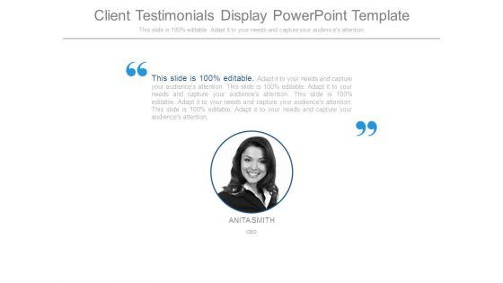 Client Testimonials Display Powerpoint Template