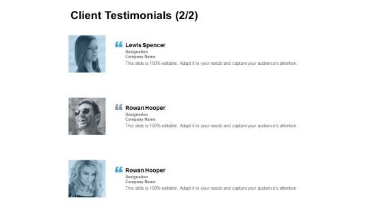 Client Testimonials Introduction Ppt PowerPoint Presentation Show Portrait