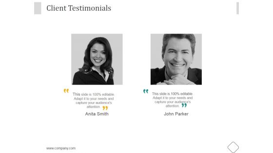 Client Testimonials Ppt PowerPoint Presentation Deck