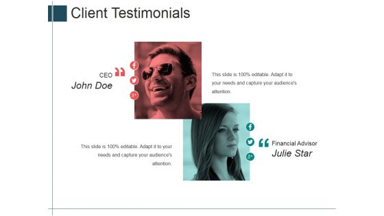 Client Testimonials Ppt Powerpoint Presentation Model Good