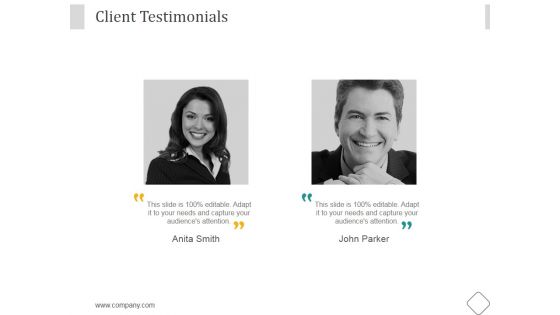Client Testimonials Ppt PowerPoint Presentation Samples