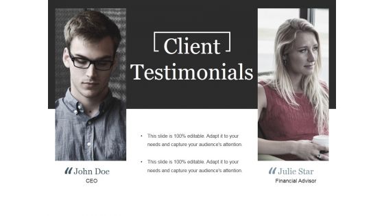 Client Testimonials Ppt PowerPoint Presentation Slides Objects