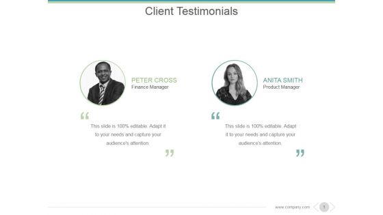 Client Testimonials Ppt PowerPoint Presentation Styles