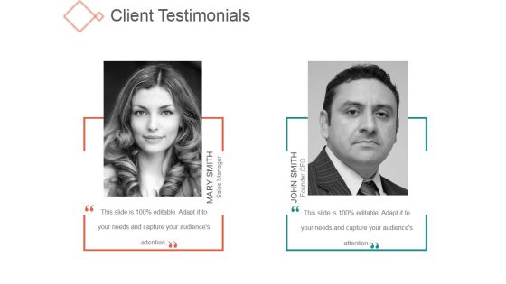 Client Testimonials Ppt PowerPoint Presentation Visuals
