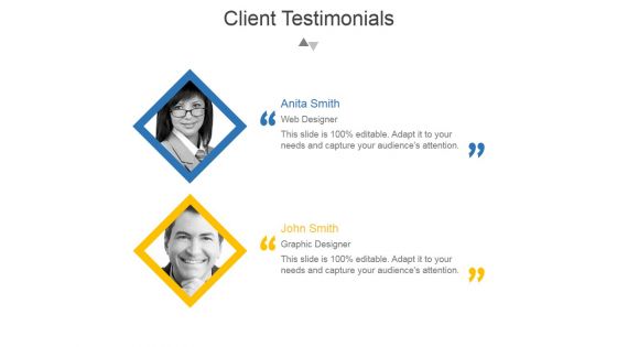 Client Testimonials Template 1 Ppt PowerPoint Presentation Professional