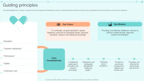 Clinical Services Company Profile Guiding Principles Template PDF