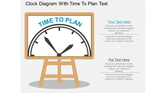 Clock Diagram With Time To Plan Text PowerPoint Template