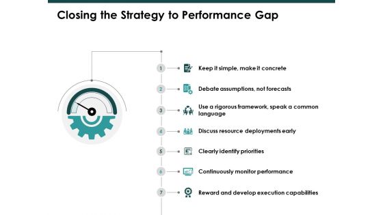 Closing The Strategy To Performance Gap Ppt PowerPoint Presentation Complete Deck With Slides