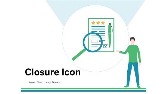Closure Icon Employee Computers Ppt PowerPoint Presentation Complete Deck