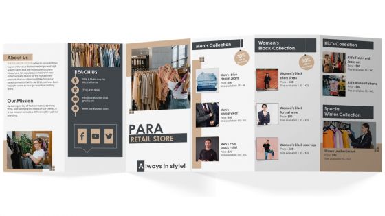 Clothing Retail Store Brochure Trifold