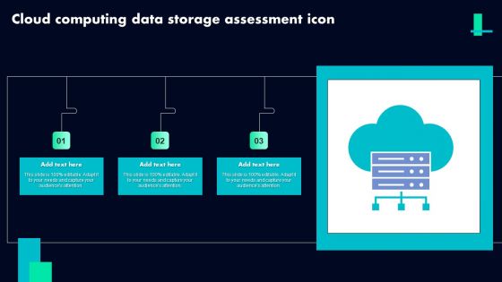 Cloud Computing Data Storage Assessment Icon Ppt PowerPoint Presentation Gallery Themes PDF