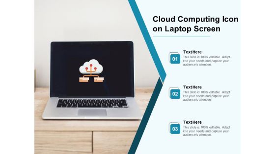 Cloud Computing Icon On Laptop Screen Ppt PowerPoint Presentation Portfolio Icon PDF