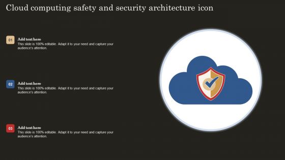Cloud Computing Safety And Security Architecture Icon Download PDF Cloud Computing Safety And Security Architecture Icon Download PDF