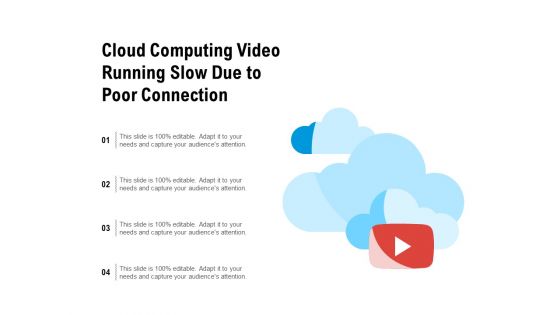 Cloud Computing Video Running Slow Due To Poor Connection Ppt PowerPoint Presentation Infographics Skills PDF