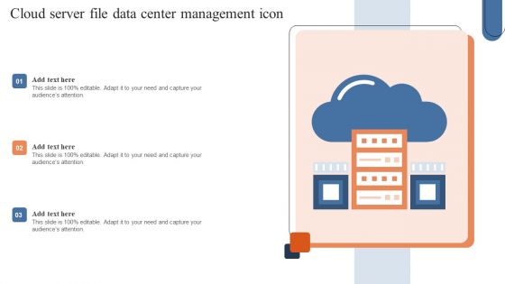 Cloud Server File Data Center Management Icon Graphics PDF
