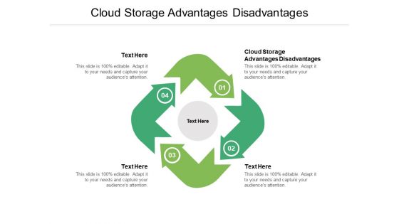 Cloud Storage Advantages Disadvantages Ppt PowerPoint Presentation Model Graphics Download Cpb Pdf