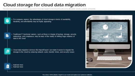 Cloud Storage For Cloud Data Migration Virtual Cloud Network IT Ppt Summary Slides PDF
