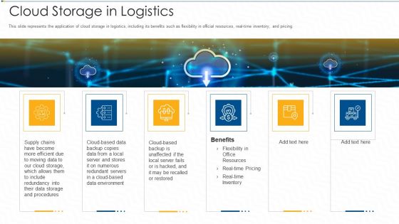 Cloud Storage In Logistics Ppt Outline Icon PDF