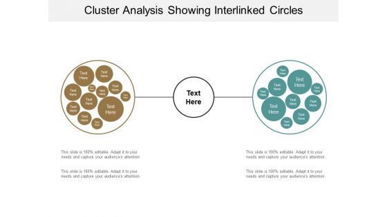 Cluster Analysis Showing Interlinked Circles Ppt Powerpoint Presentation Gallery Design Templates