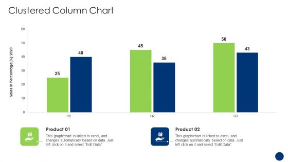 Clustered Column Chart Icons PDF