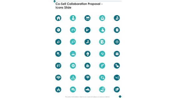 Co Sell Collaboration Proposal Icons Slide One Pager Sample Example Document