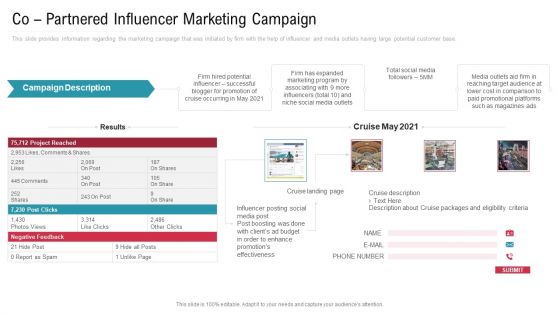 Co Variety Advertisement Co Partnered Influencer Marketing Campaign Sample PDF