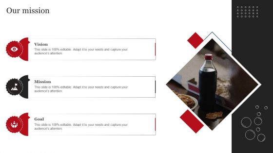 Coca Cola Emotional Marketing Strategy Our Mission Ppt Outline Example Introduction PDF
