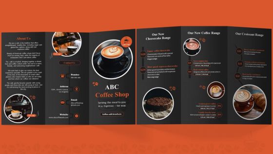 Coffeehouse Brochure Trifold