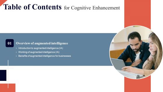Cognitive Enhancement Table Of Contents Infographics PDF