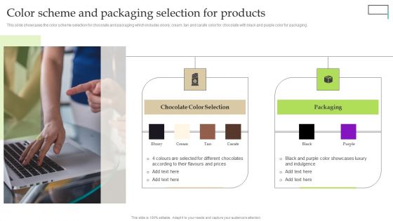 Color Scheme And Packaging Selection For Products Ppt PowerPoint Presentation File Ideas PDF