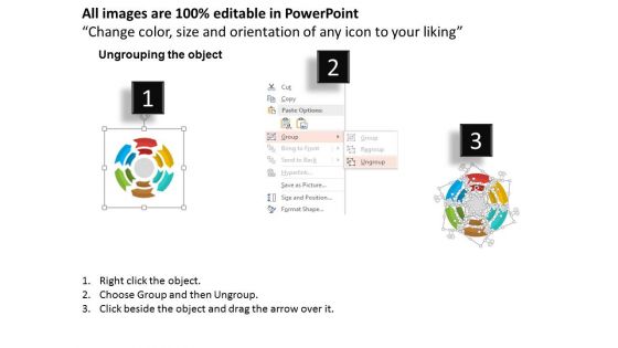 Colorful Circle Arrow Diagram Powerpoint Template