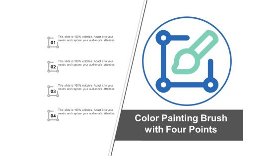 Colour Painting Brush With Four Points Ppt PowerPoint Presentation File Structure
