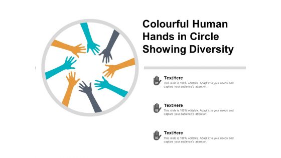 Colourful Human Hands In Circle Showing Diversity Ppt PowerPoint Presentation Infographic Template Example