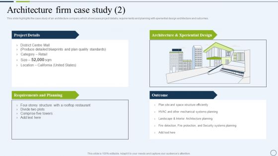 Commercial And Urban Architect Business Profile Architecture Firm Case Study Topics PDF