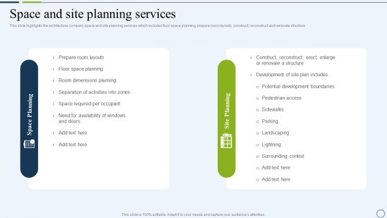 Commercial And Urban Architect Business Profile Space And Site Planning Services Rules PDF